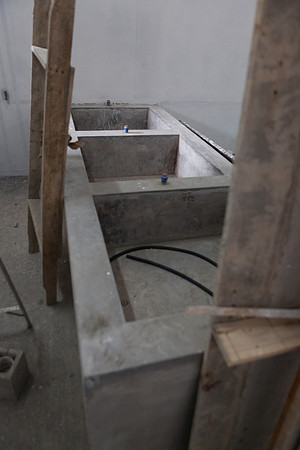Sinks in the new kitchen