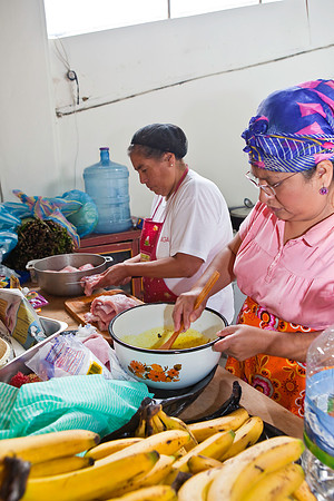 The kitchen remained a very busy place