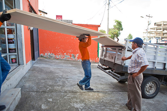 Loading plywood